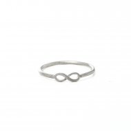 infinity ring, sterling silver, size 7