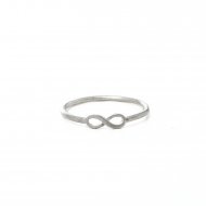 infinity ring, sterling silver, size 8