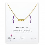 foxy necklace, gold dipped