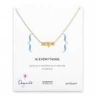 hope necklace, gold dipped