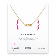 love necklace, gold dipped