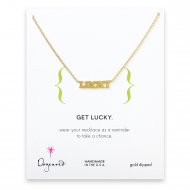 lucky necklace, gold dipped