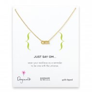 om necklace, gold dipped
