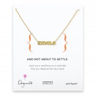 single necklace, gold dipped
