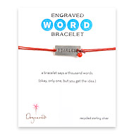fearless engraved word bracelet