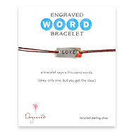love engraved word bracelet