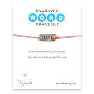 true engraved word bracelet