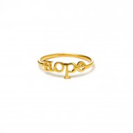 hope ring, gold dipped, size 5