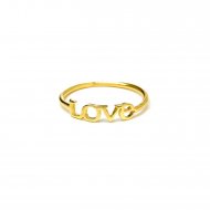love ring, gold dipped, size 5