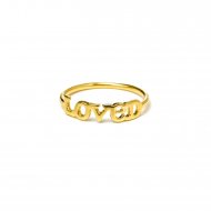 loved ring, gold dipped, size 5