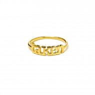 taken ring, gold dipped, size 5