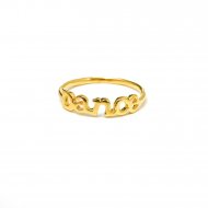 dance ring, gold dipped, size 6