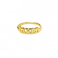 taken ring, gold dipped, size 6