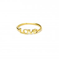 love ring, gold dipped, size 7
