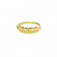 taken ring, gold dipped, size 7