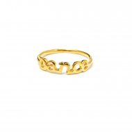 dance ring, gold dipped, size 8