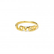 loved ring, gold dipped, size 8