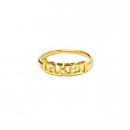 taken ring, gold dipped, size 8