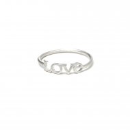 love ring, sterling silver, size 5