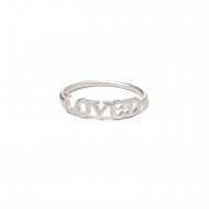 loved ring, sterling silver, size 5