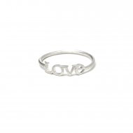 love ring, sterling silver, size 6