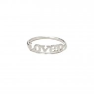 loved ring, sterling silver, size 6