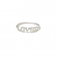loved ring, sterling silver, size 7