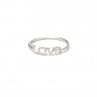 love ring, sterling silver, size 8