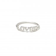 loved ring, sterling silver, size 8